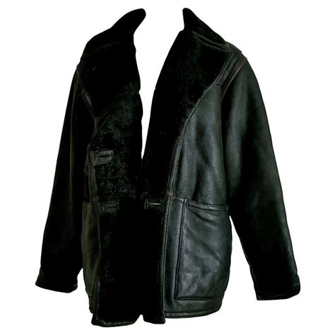 fendi black shearling gilet vest jacket|Fendi shearling.